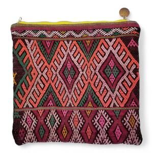 GAIA Empowered Women Woven Handbag Turkish Mexican Ethnic Inspired Zip Top